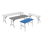 Iceberg IndestrucTable TOO 1200-Series Folding Table, 48inW x 24inD, Platinum