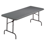 Iceberg IndestrucTable TOO 1200-Series Folding Table, 30inW x 60inD, Charcoal