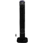 Vie Air 50in Luxury Digital Tower Fan With Fresh Air Ionizer, Black