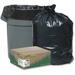 Webster Reclaim Heavy-Duty Recycled Can Liners - Extra Large Size - 56 gal - 43in Width x 47in Length - 2 mil (51 Micron) Thickness - Black - Plastic - 100/Carton - Can