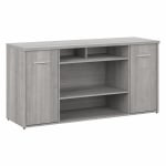 Bush Business Furniture Studio C 60inW Office Storage Cabinet With Doors And Shelves, Platinum Gray, Standard Delivery