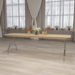 Flash Furniture Rectangular Heavy-Duty Folding Banquet Table, 30inH x 30inW x 96inD, Natural