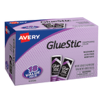 Avery Disappearing Color Permanent Glue Stics, 0.26 Oz., Purple, Pack Of 18