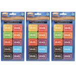 Ashley Productions Non-Magnetic Mini Whiteboard Erasers, Chalk Loop, Pack of 30