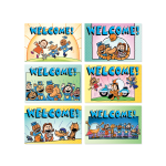 Scholastic Teacher Resources Dog Man Welcome Postcards, 4in x 6in, Assorted Colors, Pack Of 36 Cards