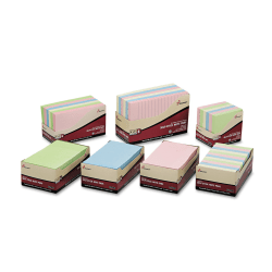 SKILCRAFT 3in x 5in 30% Recycled Self-Stick Notes, Assorted Pastel Colors, Pack Of 6 (AbilityOne 7530-01-456-0683)