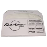 Rochester Midland Half-Fold Toilet Seat Covers, 250 Sheets Per Pack, Carton Of 20 Packs