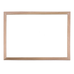 Crestline Dry-Erase Whiteboard, 18in x 24in, Wood Frame With Brown Finish