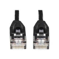 Tripp Lite Cat6a 10G Snagless Molded Slim UTP Network Patch Cable (M/M), Black, 10 ft. - First End: 1 x RJ-45 Male Network - Second End: 1 x RJ-45 Male Network - 10 Gbit/s - Patch Cable - Gold Plated Contact - 28 AWG - Black