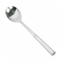 Thunder Group Solid Serving Spoon, 12in, Silver