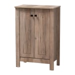 Baxton Studio Modern And Contemporary Transitional 37inH 2-Door Shoe Storage Cabinet, Natural Oak