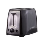 Brentwood 2-Slice Extra-Wide-Slot Cool-Touch Toaster, Black/Stainless Steel