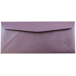 JAM Paper # 10 Business Booklet Envelopes, Gummed Seal, Ruby Purple, Pack Of 25