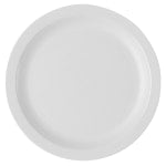 Cambro Camwear Round Dinnerware Plates, 8-1/4in, White, Set Of 48 Plates