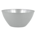 Amscan 5-Quart Plastic Bowls, 11in x 6in, Silver, Set Of 5 Bowls