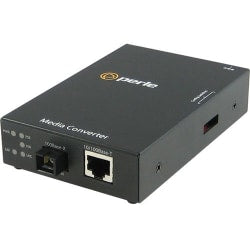 Perle 10/100 PoE Media Converter - 1 x Network (RJ-45) - 1 x SC Ports - 100Base-BX, 10/100Base-TX - 1.24 Mile - Rail-mountable, Rack-mountable