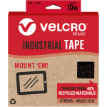 VELCRO Eco Collection Adhesive Backed Tape - 8 ft Length x 1.88in Width - 1 Each - Black