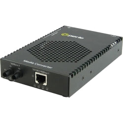 Perle S-1110PP-S2ST10-XT - Fiber media converter - GigE - 10Base-T, 1000Base-LX, 1000Base-LH, 100Base-TX, 1000Base-T - RJ-45 / ST - up to 6.2 miles - 1310 nm