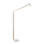 Adesso ADS360 Crane LED Floor Lamp, 60 1/2inH, White Shade/White Base