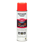 Rust-Oleum Industrial Choice M1800 System Water-Based Precision Line Inverted Marking Paint, 17 Oz, Fluorescent Red-Orange, Pack Of 12 Cans