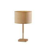 Adesso Ellis Table Lamp, 21inH, Natural Shade/Natural Base