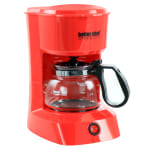 Better Chef 4-Cup Compact Coffee Maker With Removable Filter Basket, Red