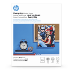 HP Everyday Photo Paper for Inkjet Printers, Glossy, Letter Size (8 1/2in x 11in), 53 Lb, Pack Of 50 Sheets (Q8723A)