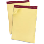 Ampad Mediumweight Quadrille Pad, 8 1/2in x 11in, Quadrille Ruled, 50 Sheets, Canary Yellow