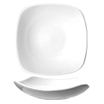 International Tableware Quad Square Fine Porcelain Soup Plates, 16 Oz, White, Set Of 24 Plates