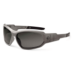 Ergodyne Skullerz Safety Glasses, Loki, Anti-Fog, Matte Gray Frame, Smoke Lens