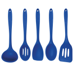 Better Houseware 5-Piece Silicone Cooking Utensils, Blue