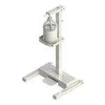 Built Sanitizer Floor Stand, 37in x 20in x 16-1/2in, White