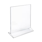 Azar Displays Top-Load Acrylic Sign Holders, 11in x 8 1/2in, Clear, Pack Of 10