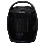 Vie Air 1500W Portable Ceramic Heater, 5-3/4inH x 7inW x 10inD, Black