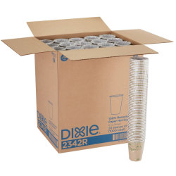 Dixie ecosmart 100% Recycled Fiber Hot Cups, 12 Oz, Brown, 50 Cups Per Pack, Case Of 20 Packs