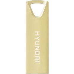 Hyundai Bravo Deluxe GOLD Keychain USB 2.0 Flash Drive 32GB Metal - Read Speed: Up to 10MB/s, Write Speed: Up to 3MB/s, Generation: 2.0 , Operation Temperature: 32 deg. - 113 deg. F (0 deg. - 45  deg.C), Storage Temperature: 14 deg. - 158 deg. F(-10  deg.