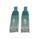 Tripp Lite Cat6 Cat5e Gigabit Molded Patch Cable RJ45 M/M 550MHz Green 35ft 35ft - 128 MB/s - Patch Cable - 35 ft - 1 x RJ-45 Male Network - 1 x RJ-45 Male Network - Gold Plated Contact - Green