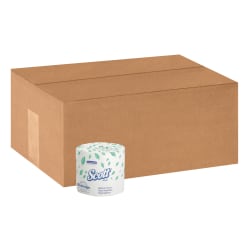 Genuine Joe 2-ply Standard Bath Tissue Rolls - 2 Ply - 3in x 4in - 400 Sheets/Roll - 1.63in Core - White - 96 / Carton