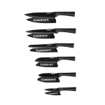 Cuisinart 12-Piece Metallic Knife Set With Blade Guards, Black