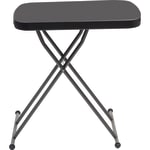 AbilityOne Blow-Molded Adjustable Folding Table, 28inH x 26inW x 18inD, Platinum Gray/Gray