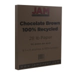 JAM Paper Color Multi-Use Printer & Copy Paper, Chocolate Brown, Letter (8.5in x 11in), 50 Sheets Per Pack, 28 Lb