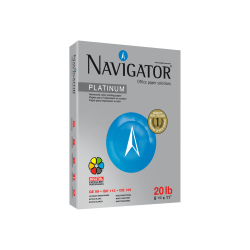 Navigator Platinum Office Multi-Use Paper, Letter Size (8 1/2in x 11in), 20 Lb, Smooth, Bright White, Carton Of 5,000 Sheets