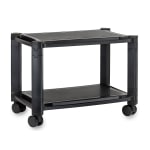 Mount-It! MI-7854 Under Desk Printer Stand With Wheels, 14-5/8inH x 19-1/4inW x 12-5/8inD, Black