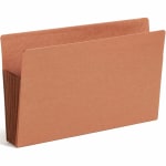 Smead TUFF Pocket File Pockets, End-Tab, Legal Size, 7in Expansion, 30% Recycled, Red, Box Of 5