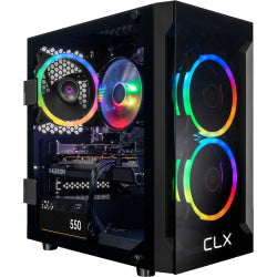 CLX SET Gaming Desktop PC, AMD Ryzen 7, 16GB Memory, 500GB Solid State Drive/2TB Hard Drive, Windows 11, Radeon RX 6600 8GB GDDR6 Graphics