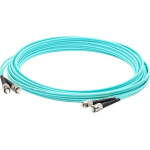 AddOn 8m ST OM4 Aqua Patch Cable - Patch cable - ST/UPC multi-mode (M) to ST/UPC multi-mode (M) - 8 m - fiber optic - duplex - 50 / 125 micron - OM4 - halogen-free - aqua