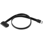 Monoprice 19inch eSATAp to SATA 22pin Cable - Black - 1.58 ft eSATA/SATA Data Transfer Cable for Hard Drive - First End: 1 x eSATA - Second End: 1 x SATA - Black