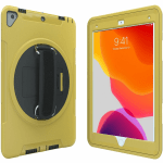 CTA Digital Protective Case with Build in 360 deg. Rotatable Grip Kickstand for iPad 7th/ 8th/ 9th Gen 10.2, iPad Air 3, iPad Pro 10.5, Yellow - Impact Resistant, Drop Resistant - Silicone Body - Hand Strap - 10.3in Height x 7.3in Width x 0.8in Depth - 1