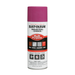 Rust-Oleum Industrial Choice 1600 System Multi-Purpose Enamel Spray Paint, 12 Oz, Gloss Safety Purple, Case Of 6 Cans