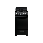 Danby DR202BGLP - Range - freestanding - niche - width: 20 in - depth: 25 in - height: 36 in - with self-cleaning - black